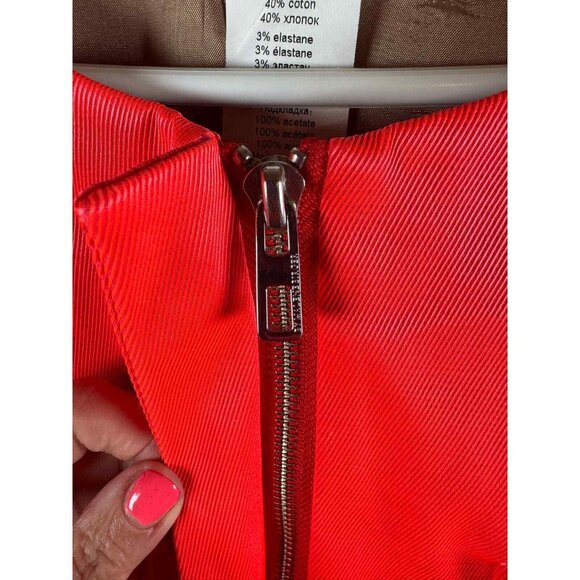 By Malene Birger Cropped Evening Jacket Bolero Blazer Salmon Pink Pockets Lined - Picture 9 of 11